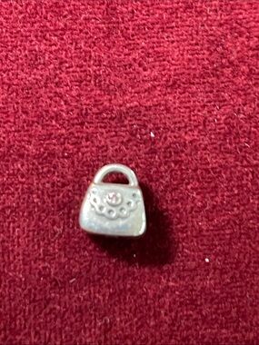 Pandora Mini Purse Charm with Tiny Pink Crystal